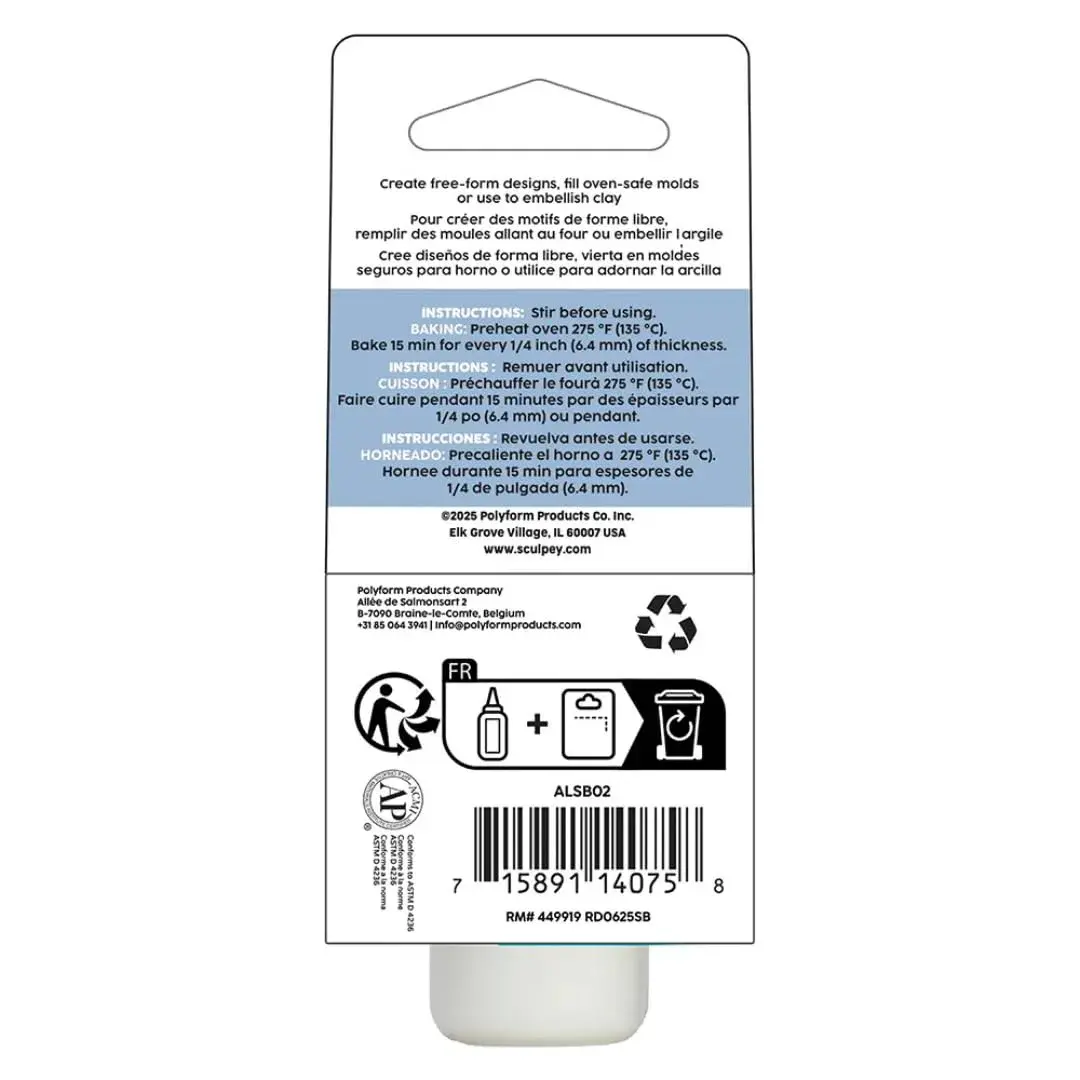 Sculpey Liquid Polymer Clay 2 oz (59 ml) Bottles | Oven-Bake Translucent Clay for Molds & Embellishments - view 4