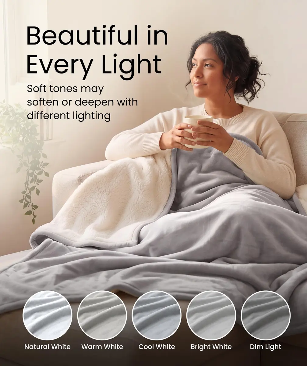 Dawhud Direct Cloud Sherpa Fleece Throw Blanket 50"x60" | Cozy Reversible Plush for Couch & Bed - view 7