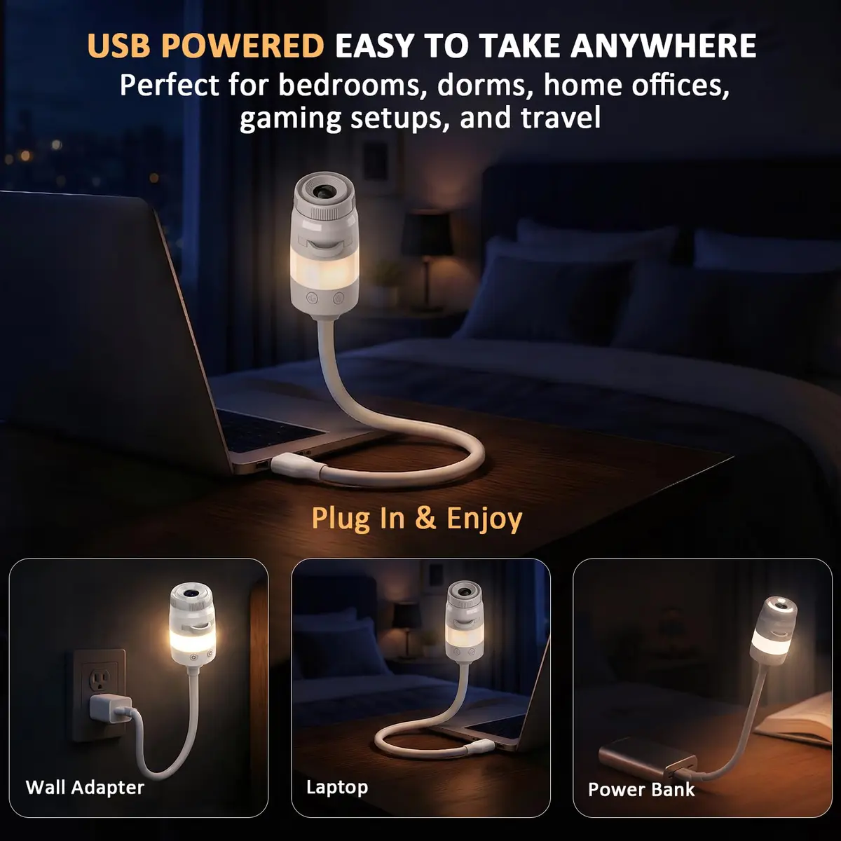 Ainael Galaxy Projector Night Light | HD Star Projection & RGB Night Light for Bedroom - view 7