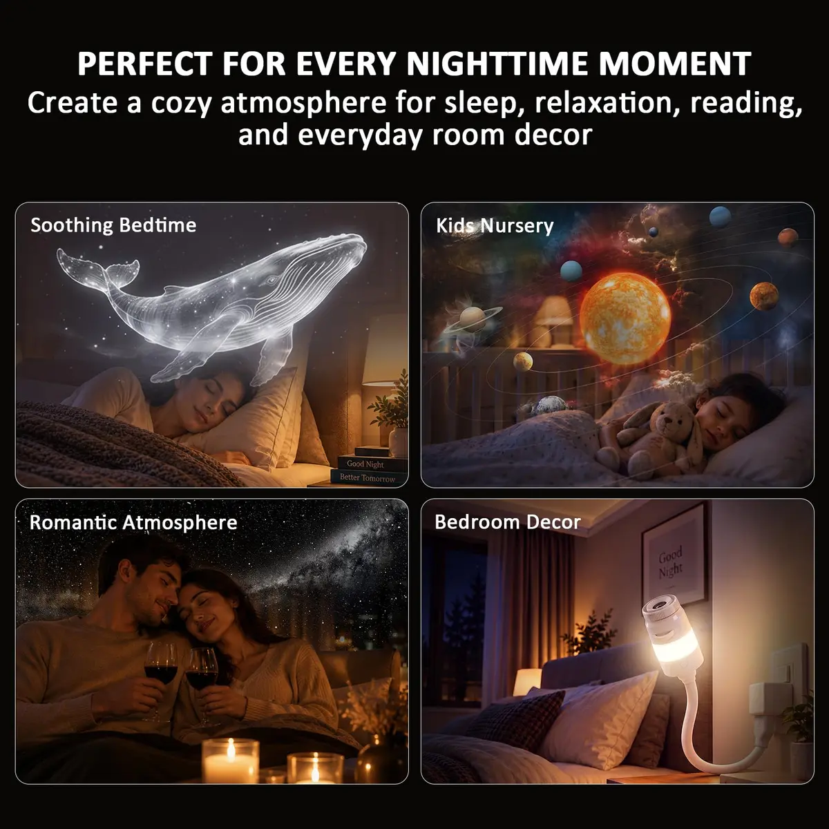 Ainael Galaxy Projector Night Light | HD Star Projection & RGB Night Light for Bedroom - view 8