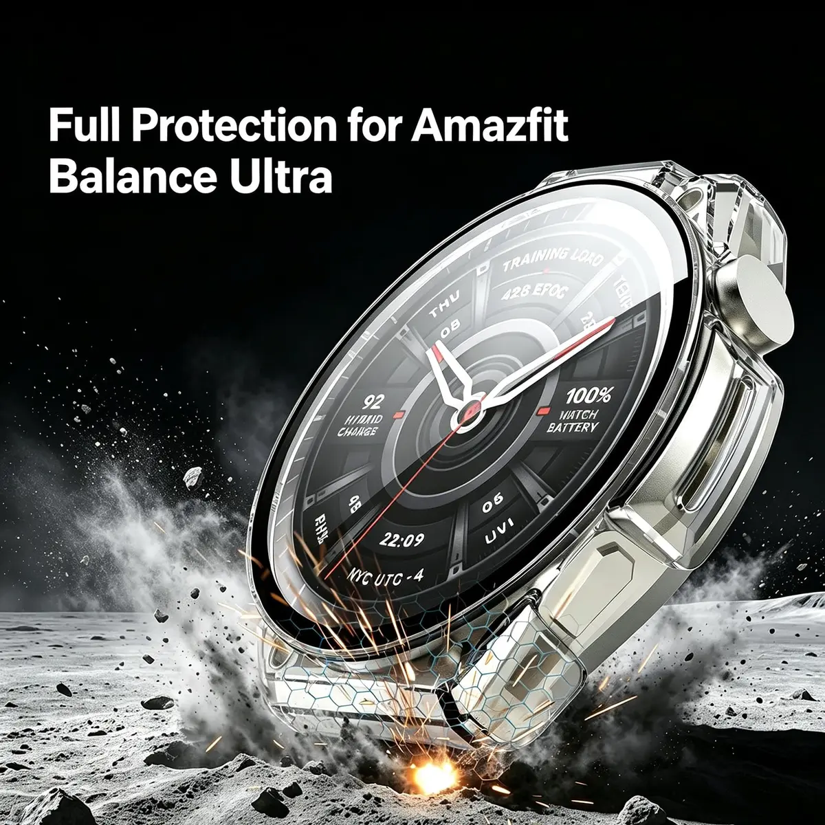 Rc-Z Screen Protector Case for Amazfit Balance Ultra | Shock-Resistant Slim Cover (70-120 chars) - view 2