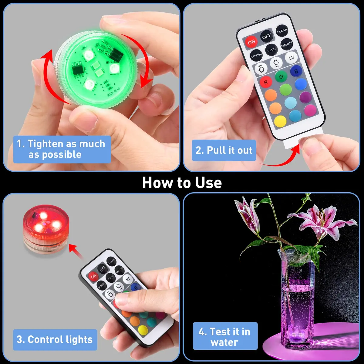 LUXJET Halloween Pumpkin Lights with Remote | Waterproof LED Tea Lights for Indoor & Outdoor Decor - view 4