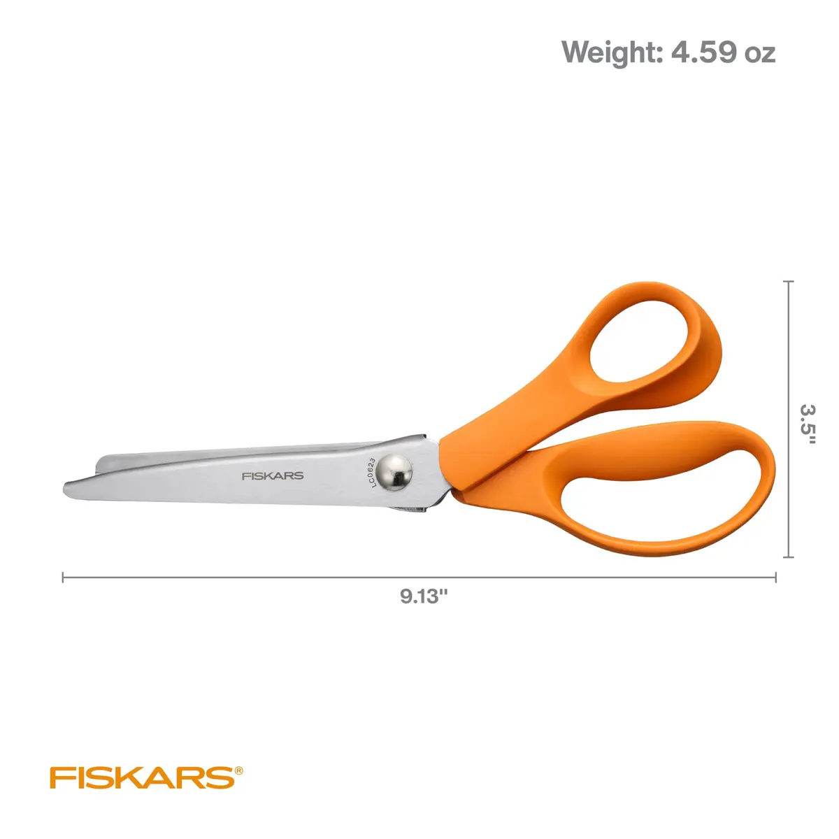Fiskars 8" Orange-Handled Pinking Shears for Fabric Cutting & Sewing | Zigzag Edge, Stainless Steel Blades, Ergonomic Handle - view 6