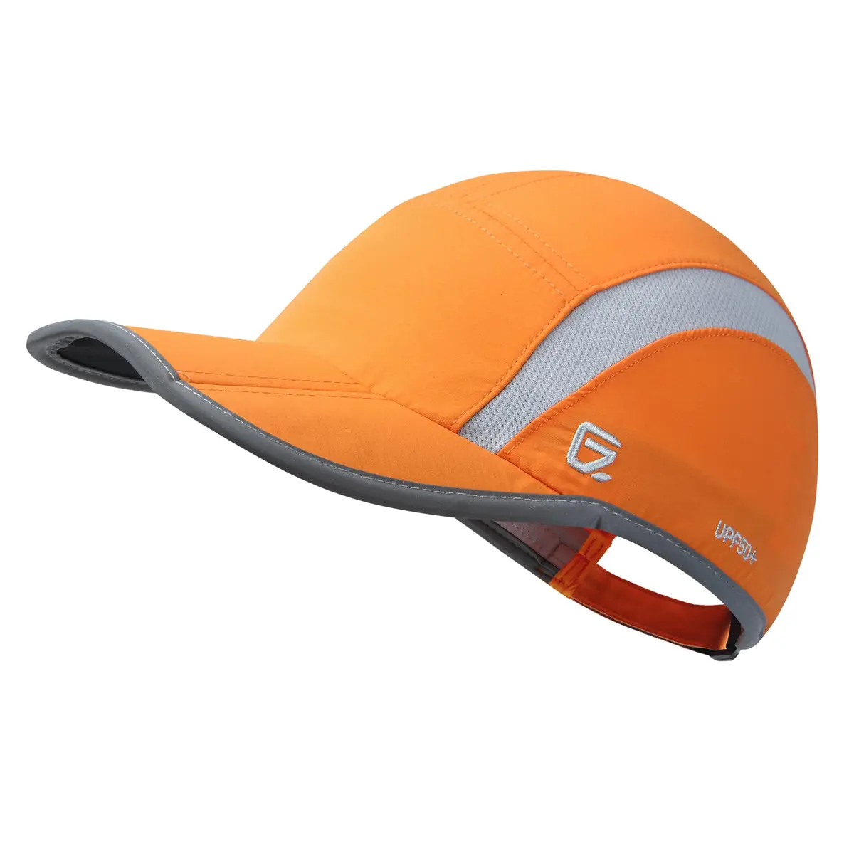 GADIEMKENSD Reflective Foldable Running Hat for Men Women, Orange XS/S | UPF50+ UV Protection, Quick Dry, Reflective Safety - main product image