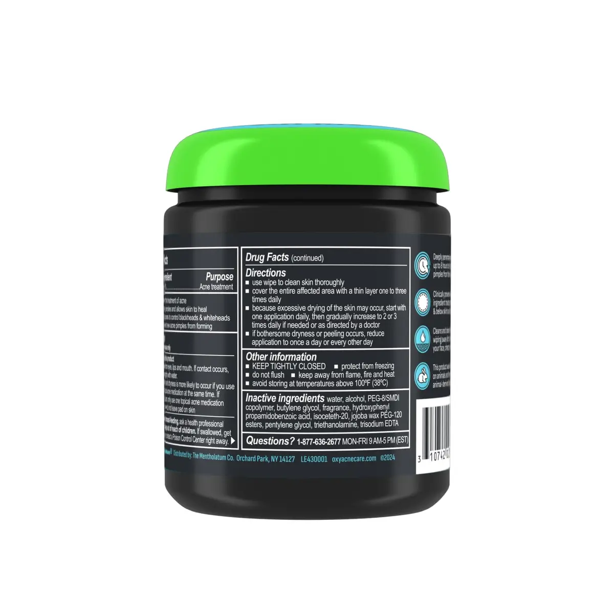 Oxy Deep Pore Acne Cleansing Pads Maximum Strength 2% Salicylic Acid 90 Count (Pack of 9) | Fights Stubborn Breakouts & Unclogs Pores - view 2