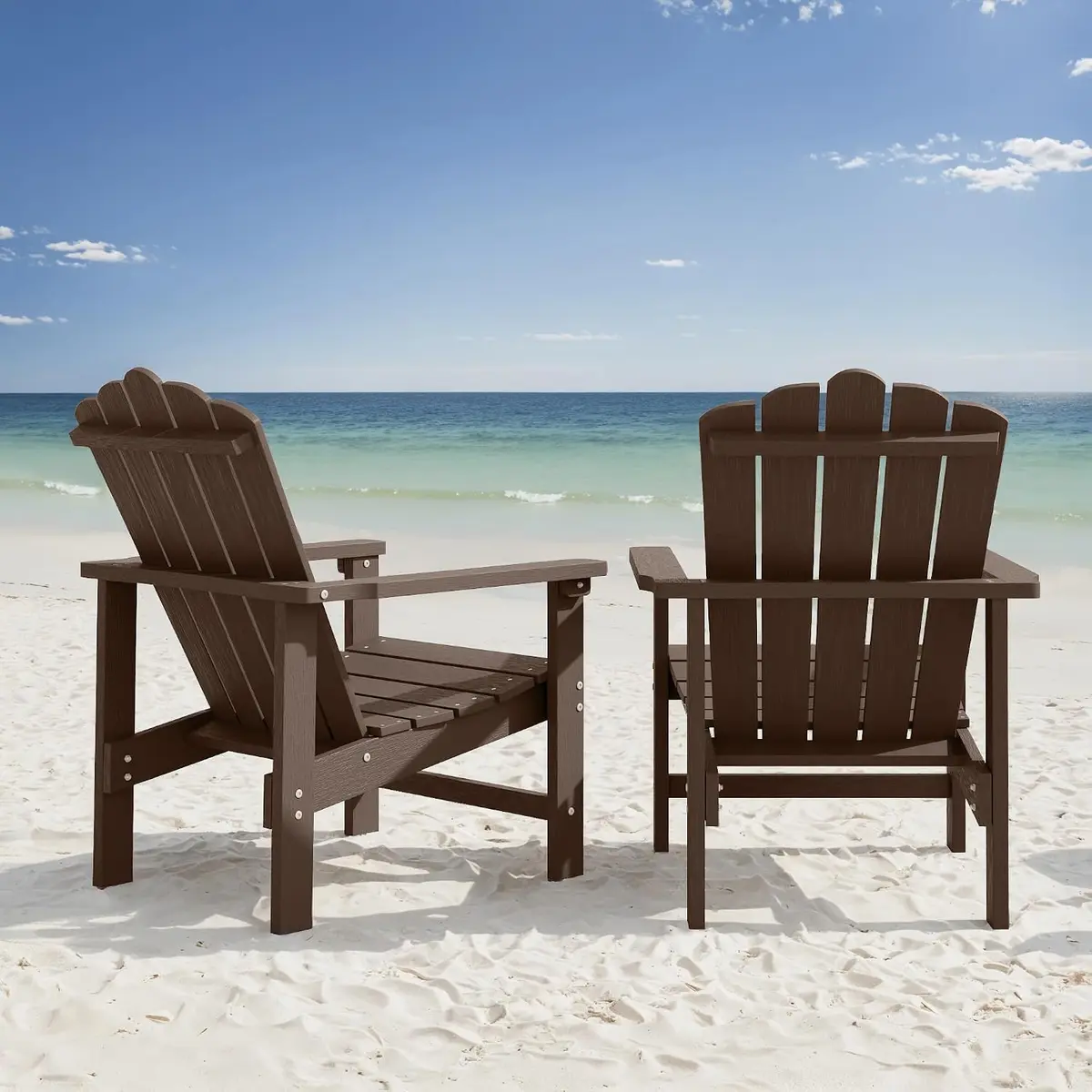 ACUEL HDPE Stackable Adirondack Chairs Set of 2 | All-Weather Durable Poly Lumber - view 8