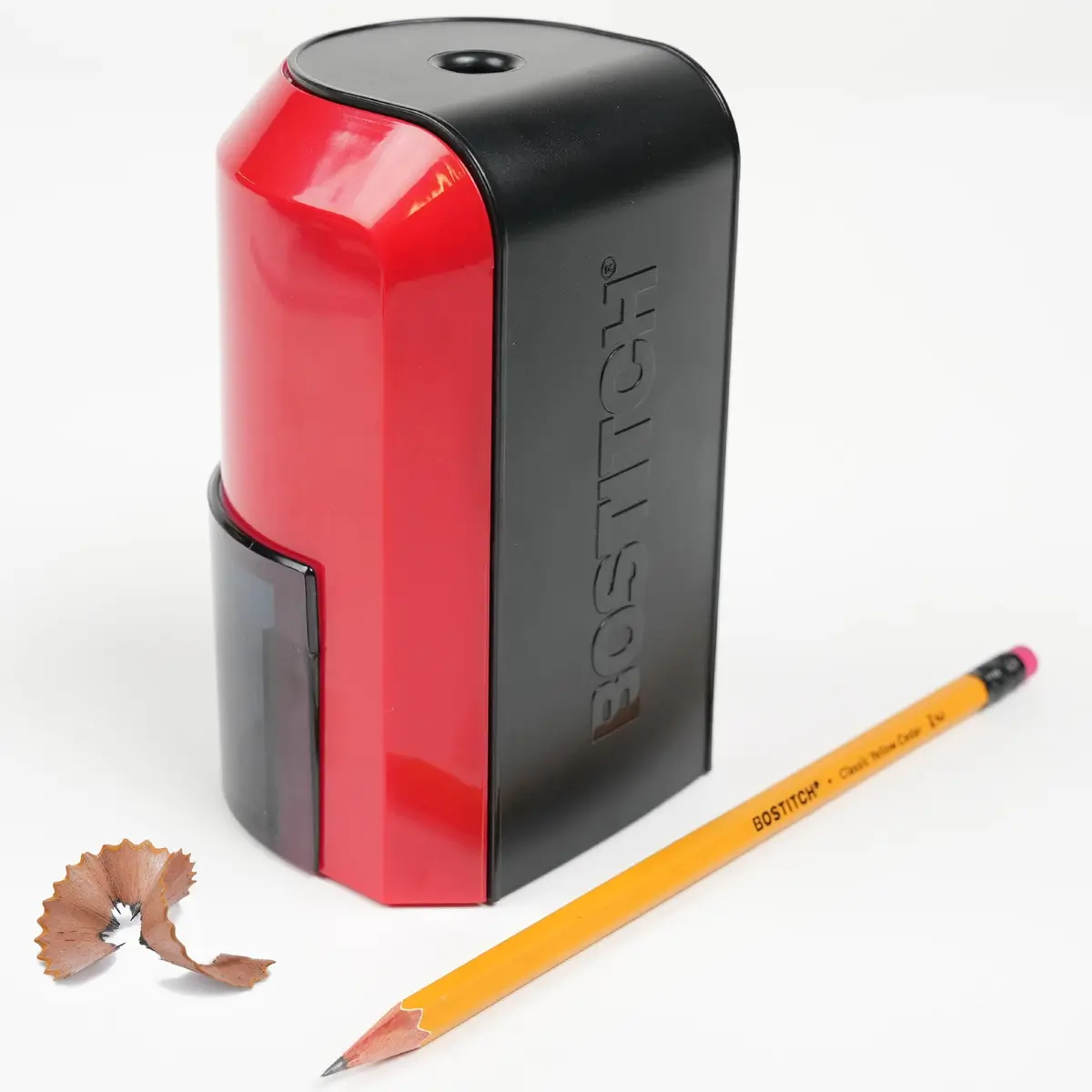Bostitch Vertical Electric Pencil Sharpener, Standard & Jumbo, Red | Heavy-Duty Motor & 4X Longer Cutter Life - main product image