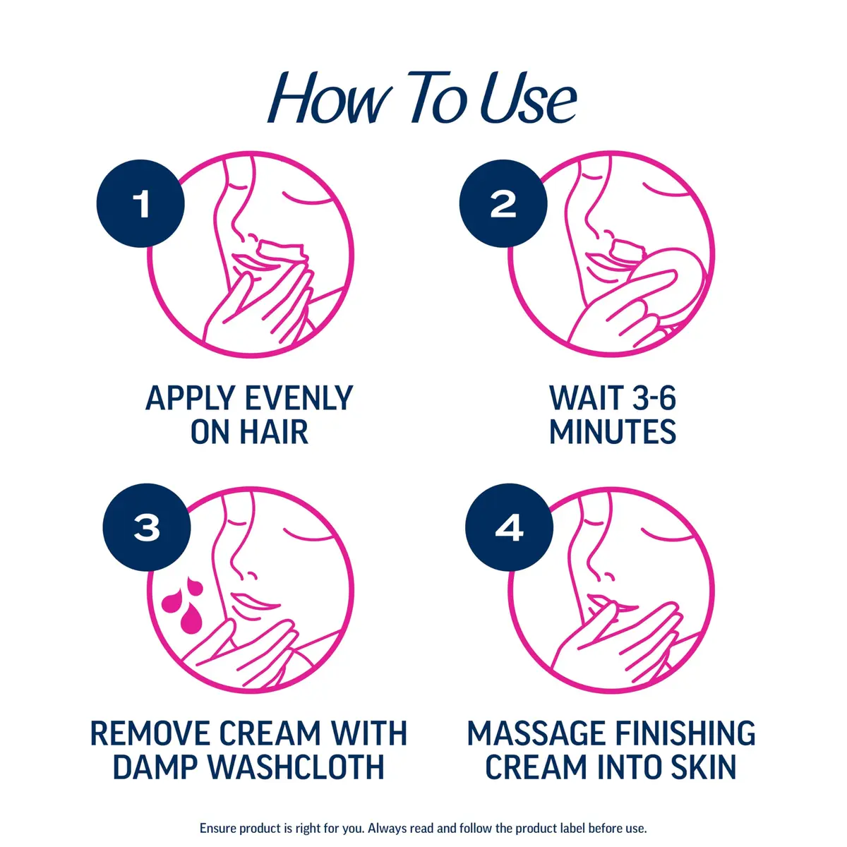 Veet 3 Minute Facial Hair Removal Cream for Women | Organic Aloe Vera, 2 Piece Kit, 3.4 Fl Oz (Pack of 6) - view 7