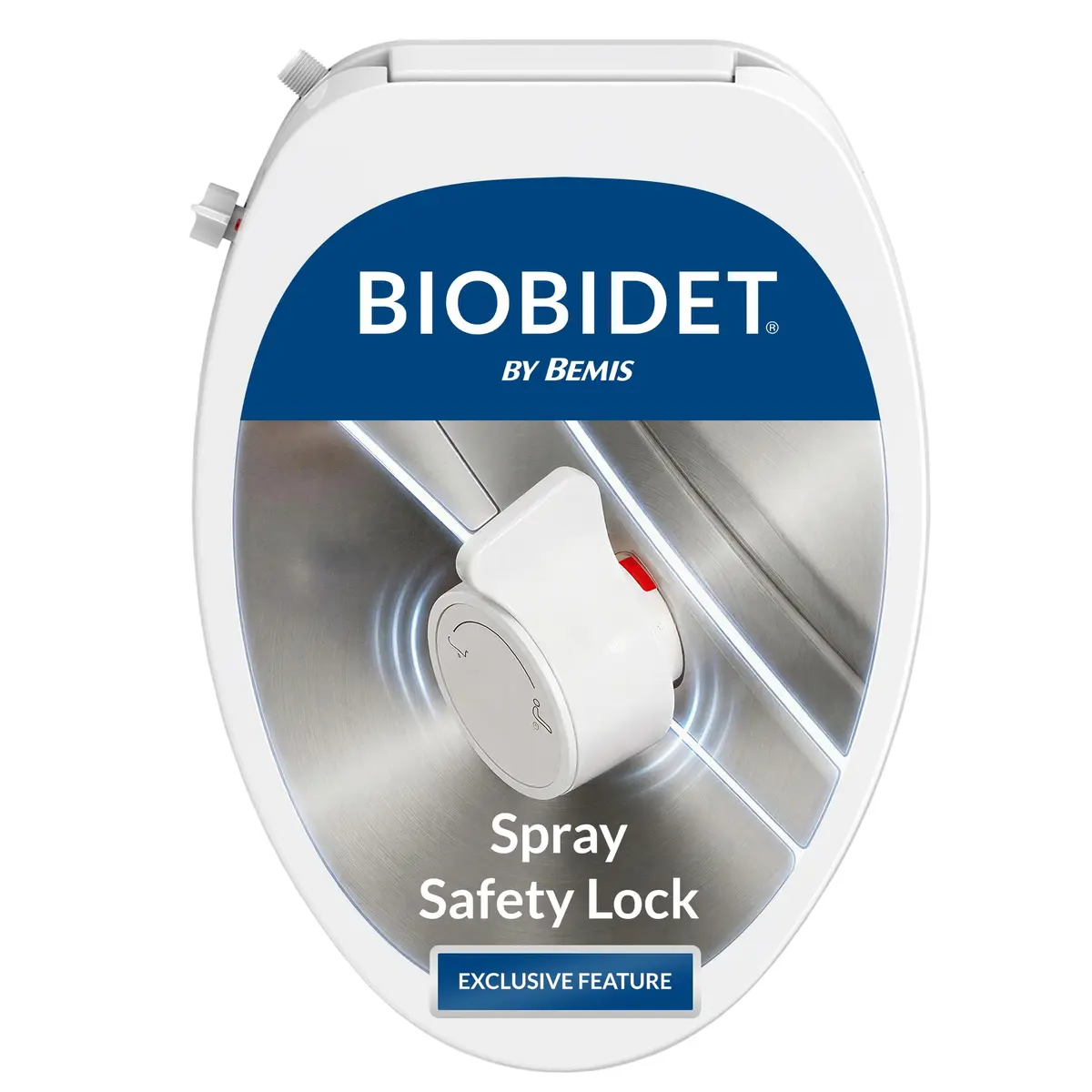 Bio Bidet BB300 Non-Electric Bidet Toilet Seat Elongated | Child Safety Lock, No Outlet Needed, Dual Nozzles, Easy DIY - main product image