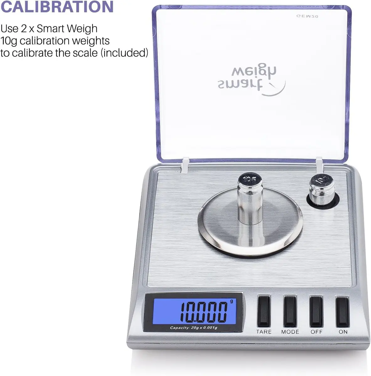 Smart Weigh GEM30 Milligram Jewelry Scale 30g x 0.001g | Professional Precision for Gold, Gems, Medicine & Lab - view 6