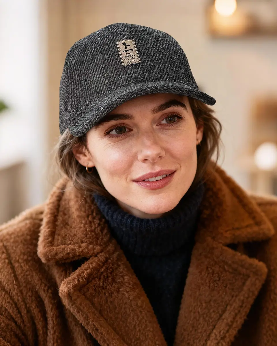 CLAPE Winter Baseball Cap | Unisex Wool Cotton Polyester Sporty Hat - view 4