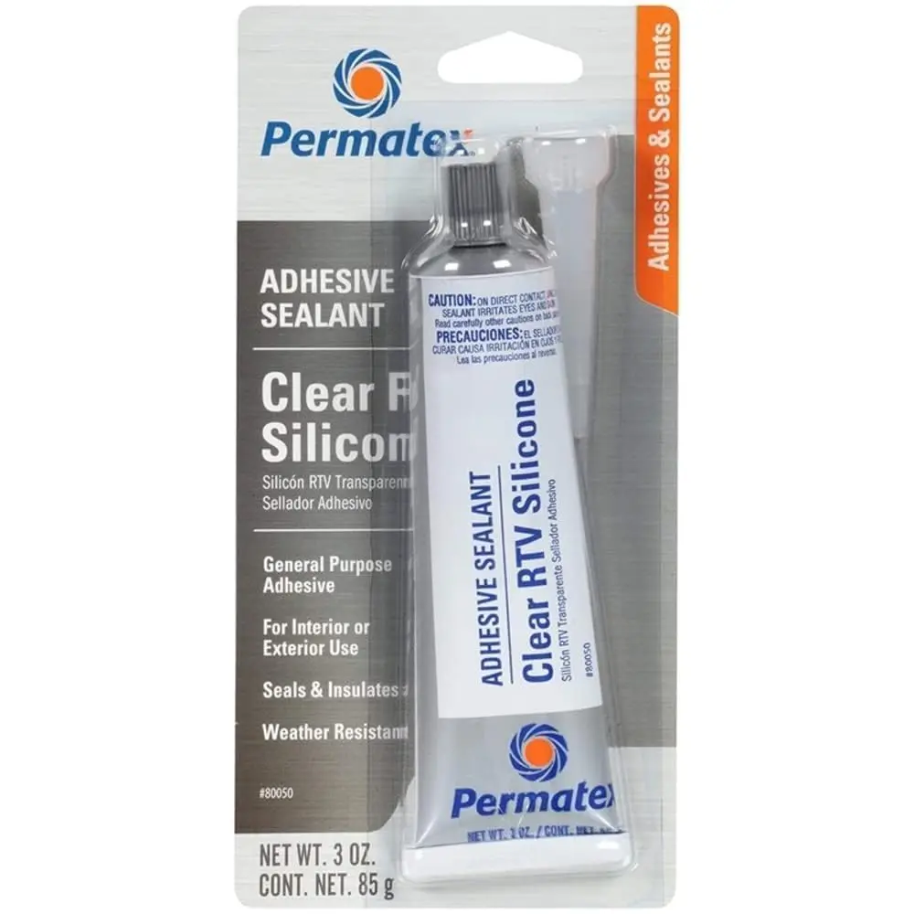 Permatex Clear RTV Silicone Adhesive Sealant 3 oz | Waterproof, Flexible, Indoor & Outdoor Use - view 6