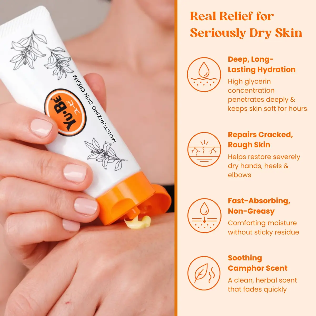 Yu-Be Moisturizing Skin Cream (5 Pack) | Hydrating, Soothing for Dry Skin & Hands - view 2