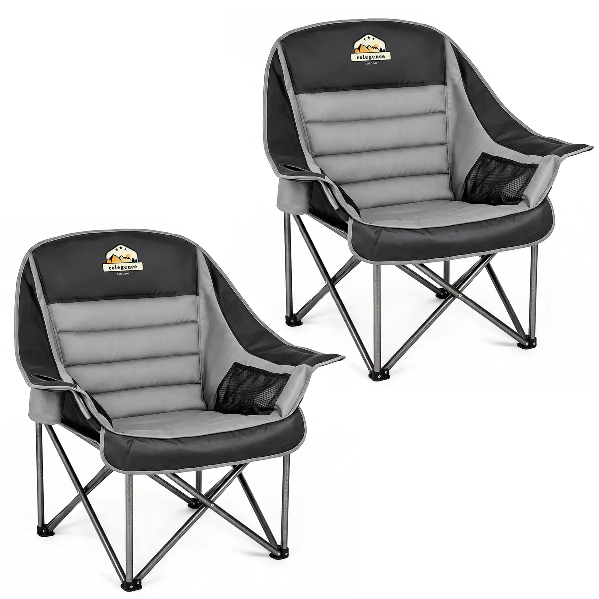 Colegence Oversized XL Padded Camping Chair Heavy Duty Lawn Chair | Supports 500 lbs, Weather Resistant, Extra Comfort - main product image